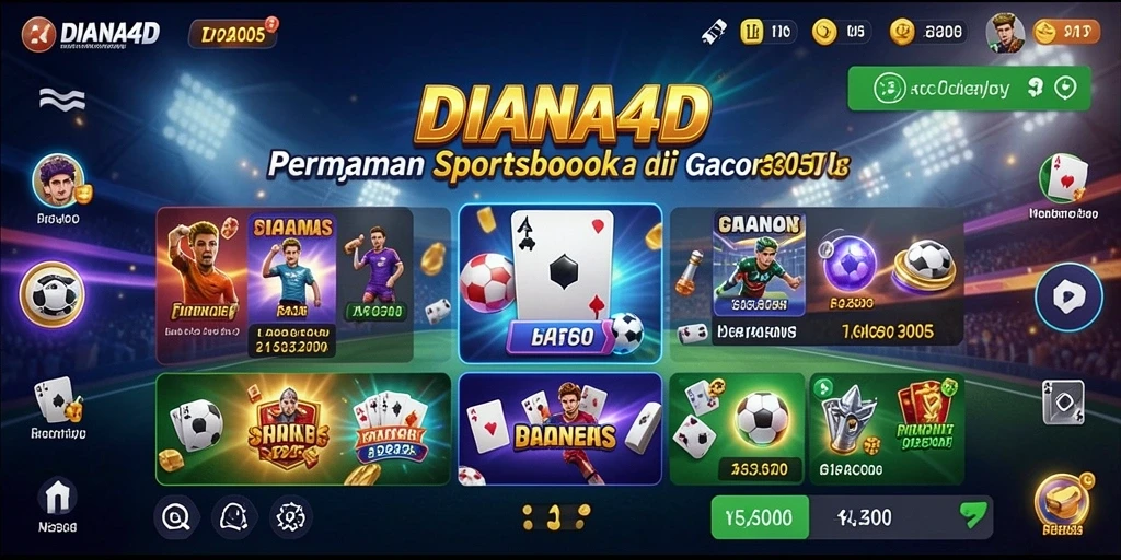 Tampilan gameplay Sportsbook DIANA4D yang menarik dan dinamis.