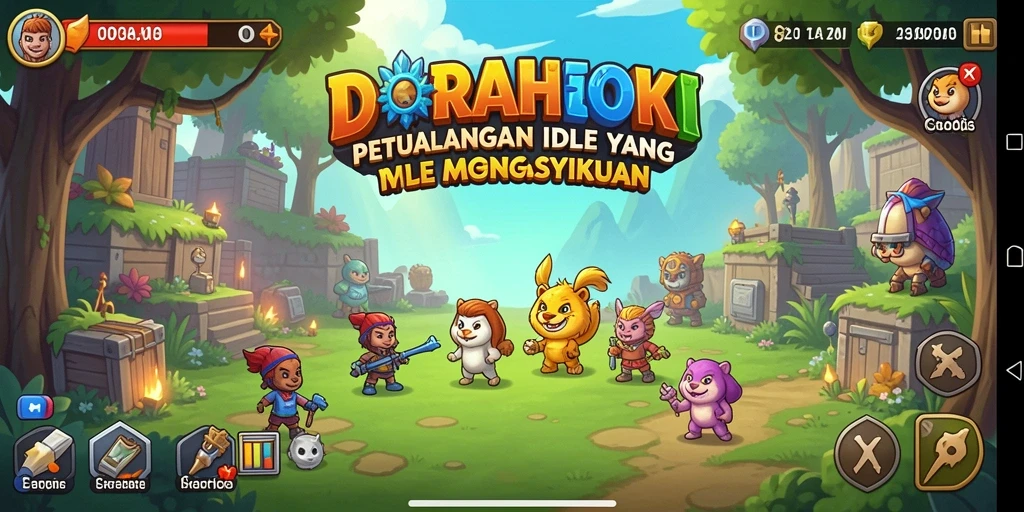 Screenshot DORAHOKI menampilkan gameplay santai dan menarik.