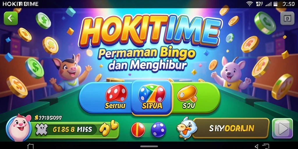 Tampilan gameplay HOKITIME dengan pemain bersaing dalam Bingo.