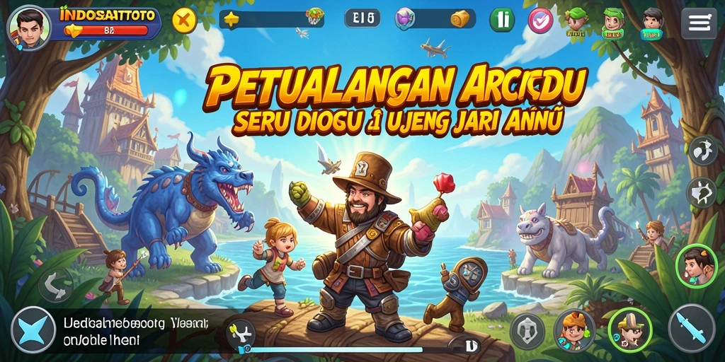 Tampilan gameplay seru dari INDOSATTOTO dengan berbagai karakter dan tantangan.