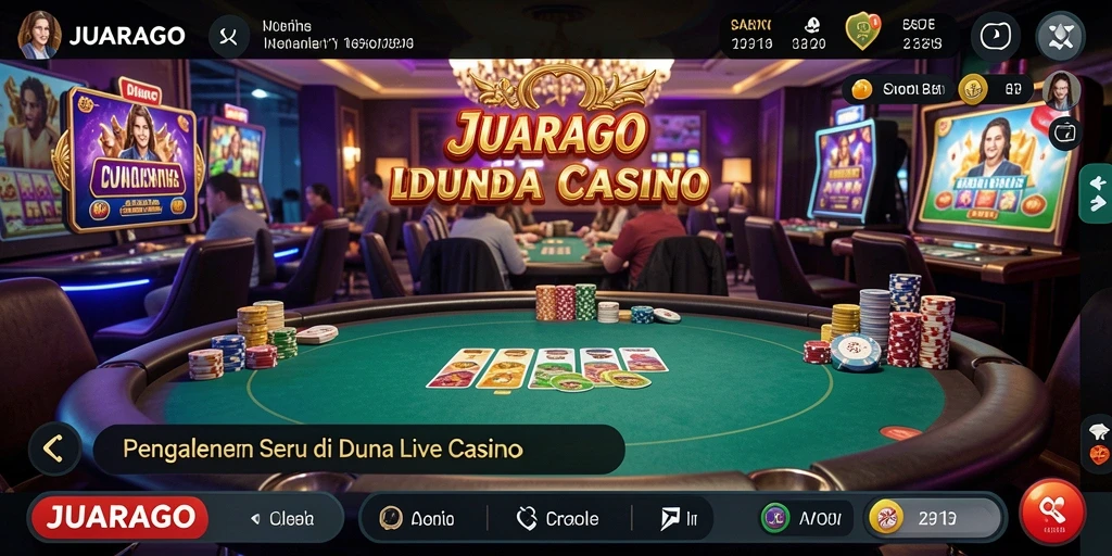 Tampilan gameplay JUARAGO yang menarik dan interaktif di Live Casino.