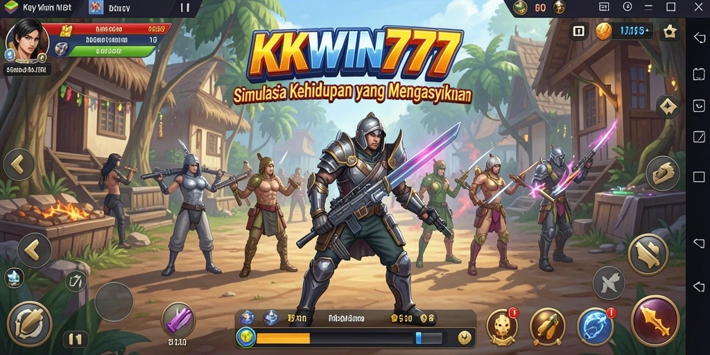 Tampilan gameplay KKWIN777 dengan aktivitas simulasi yang menarik.
