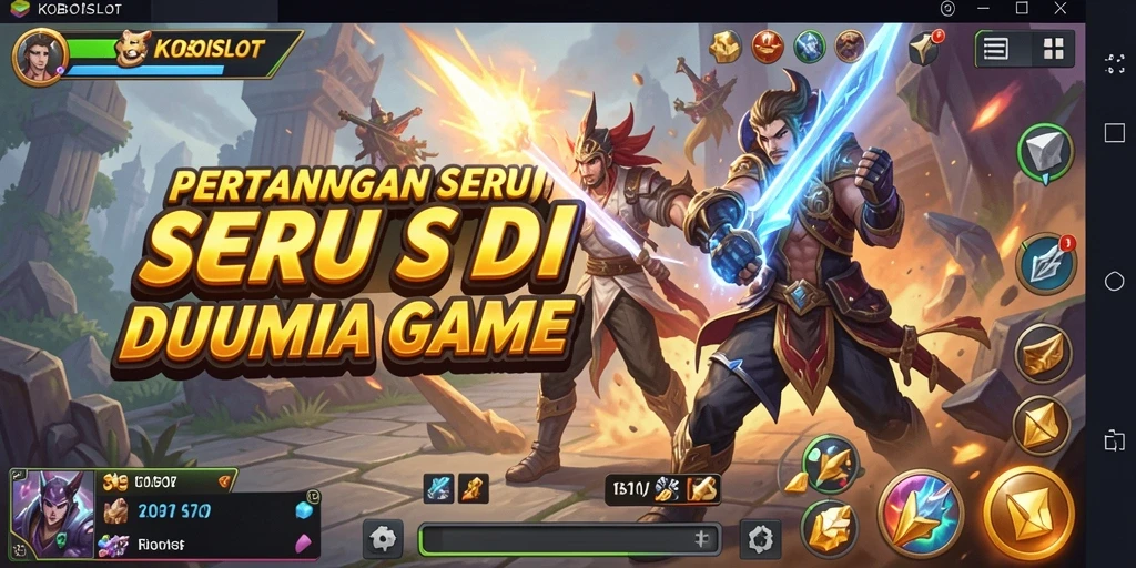 Tampilan layar pertarungan menarik di KOBOISLOT.