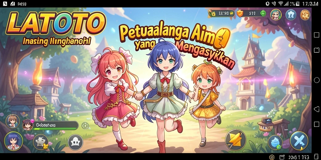Screenshot gameplay <strong>LATOTO</strong> yang menampilkan aksi pertarungan karakter anime.