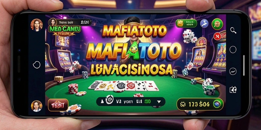 Screenshot gameplay seru MAFIATOTO yang menampilkan dealer profesional.