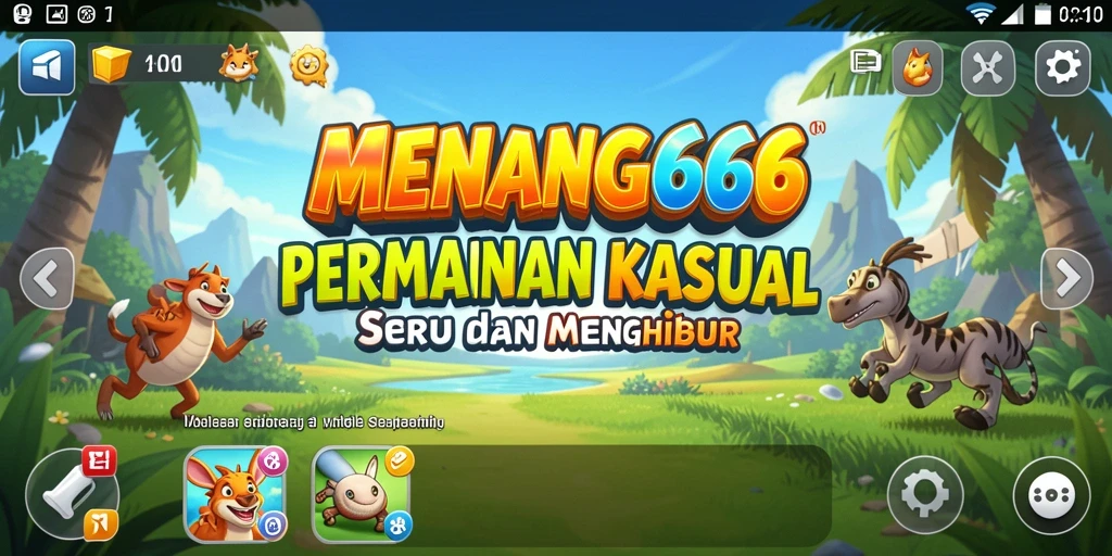 Tampilan gameplay seru di MENANG666 dengan karakter lucu dan tantangan menarik.