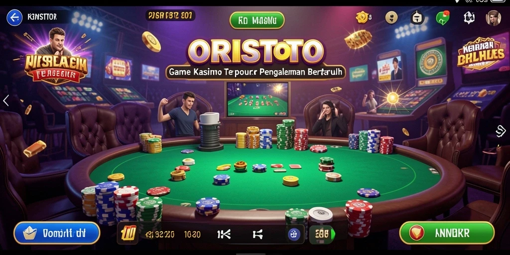 Tampilan gameplay seru dan menarik dari ORISTOTO di dalam aplikasi Kasino.