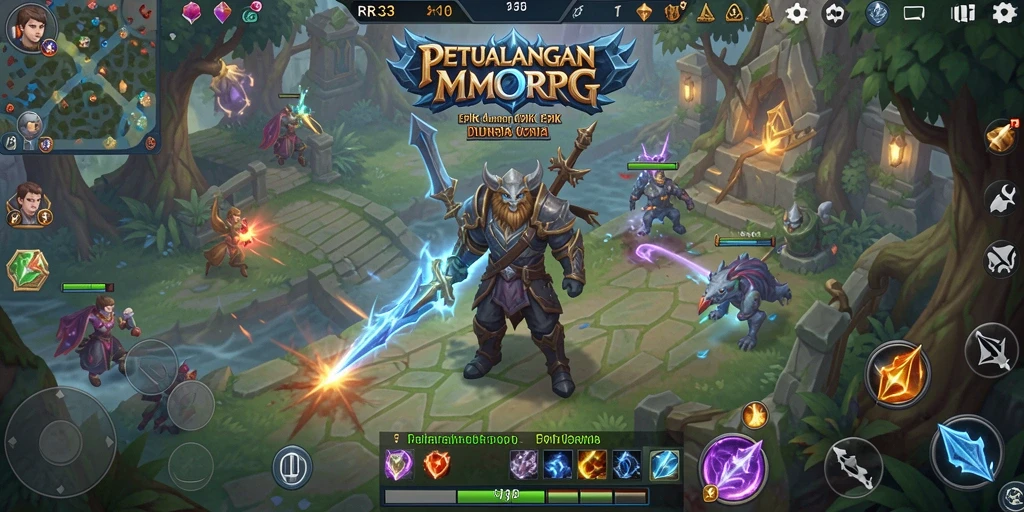 Gameplay seru dalam dunia fantasi MMORPG RR33.