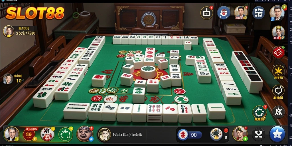 Tampilan gameplay SLOT88 yang menarik dan seru dalam bermain Mahjong.