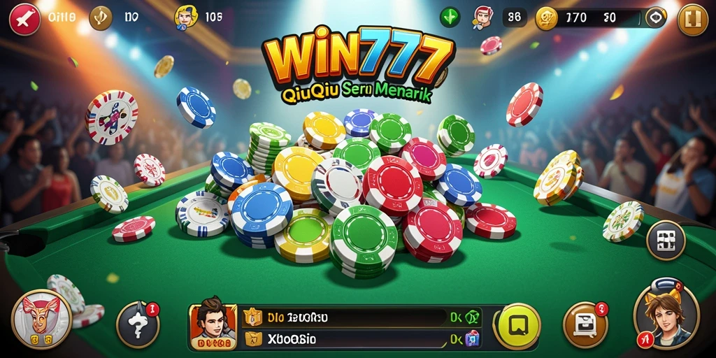 Screenshot gameplay QiuQiu yang menarik dan kompetitif.